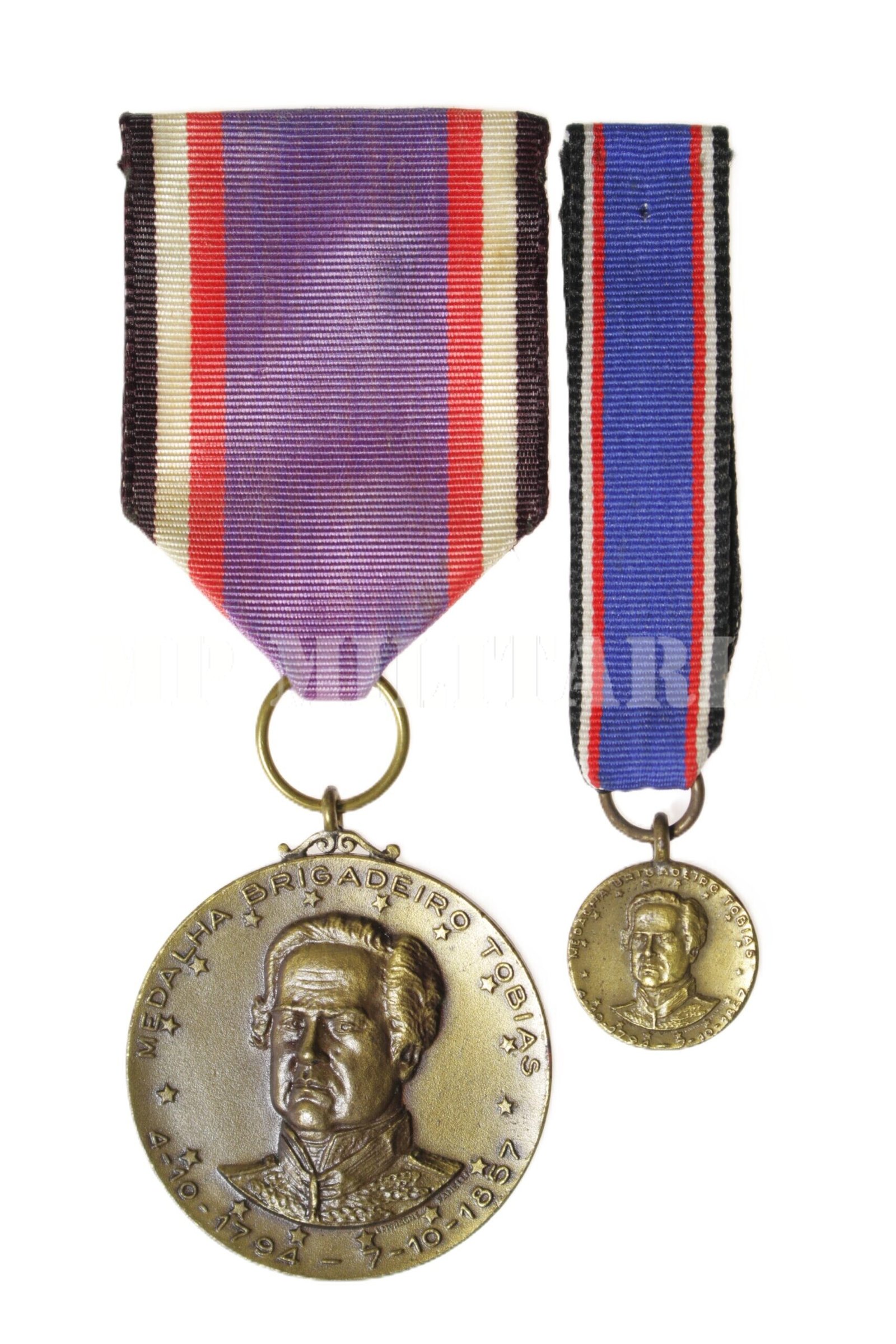 MEDALHA BRIGADEIRO TOBIAS • FORÇA PÚBLICA DE SÃO PAULO – 1º MODELO - Imagem 2