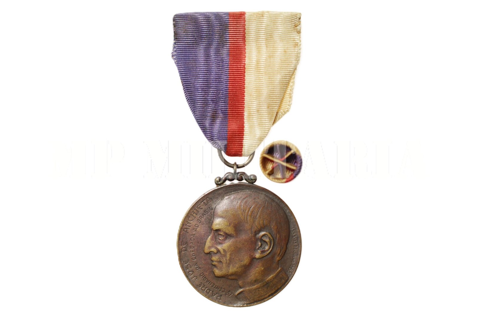 MEDALHA 4º CENTENÁRIO DA CHEGADA PADRE JOSÉ DE ANCHIETA - 1953