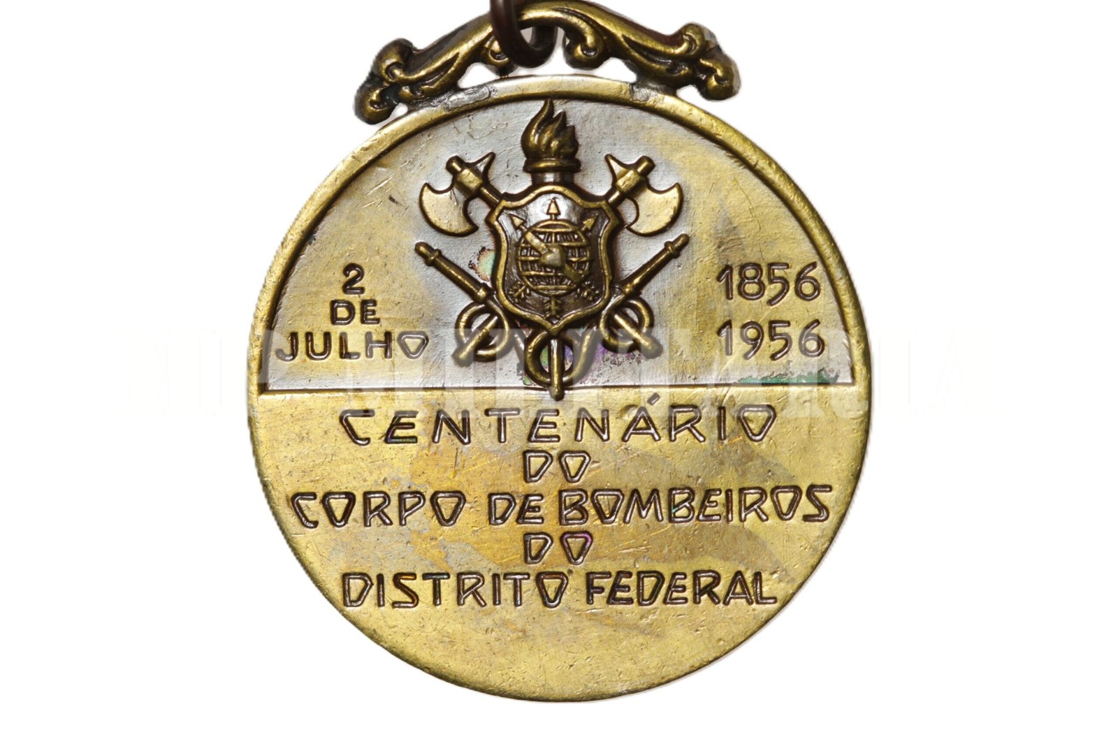 MEDALHA DO CENTENÁRIO DO CORPO DE BOMBEIROS DO DISTRITO FEDERAL – 1956 - Imagem 4