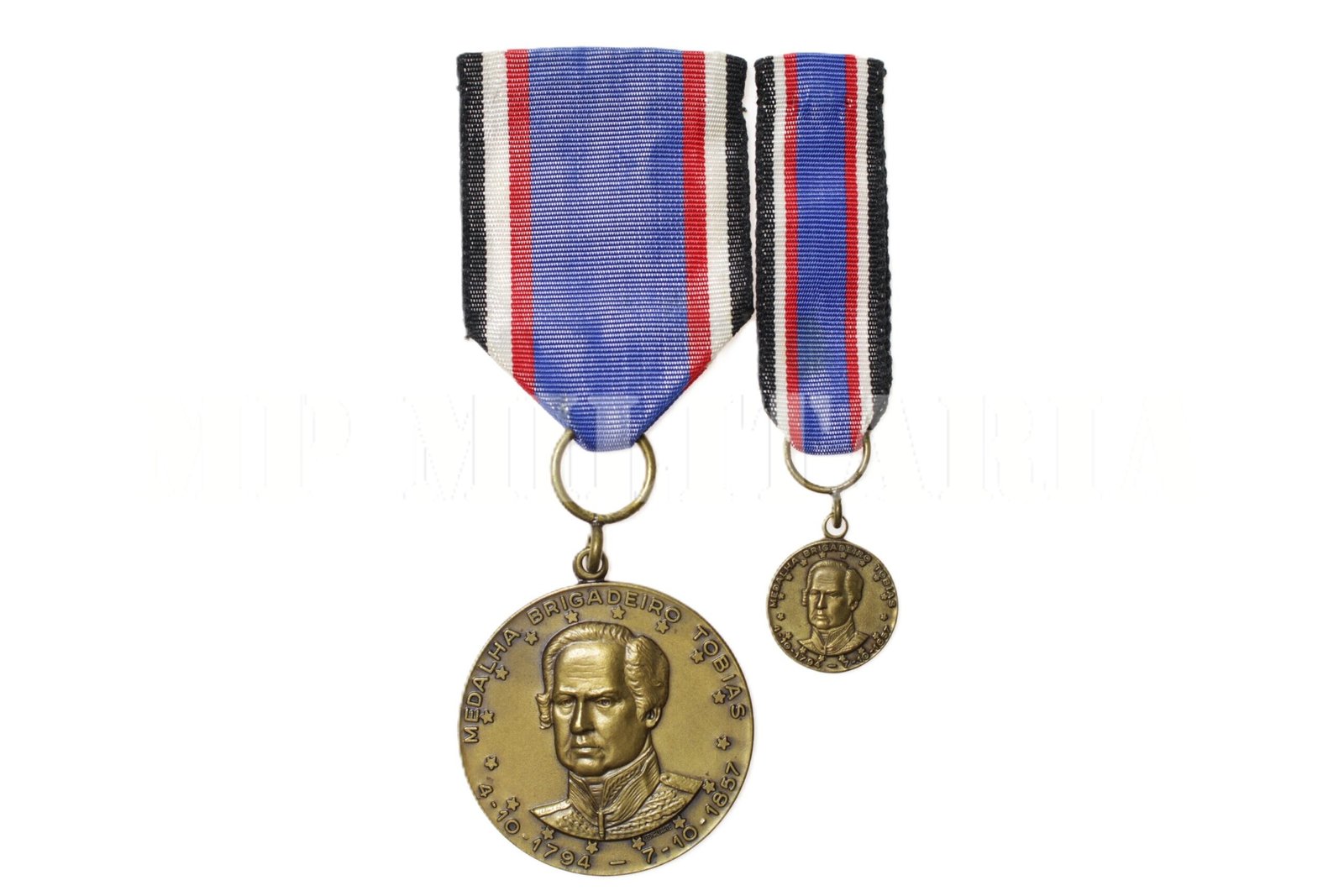 CONJUNTO DA MEDALHA BRIGADEIRO TOBIAS • POLÍCIA MILITAR DE SÃO PAULO - 3º MODELO