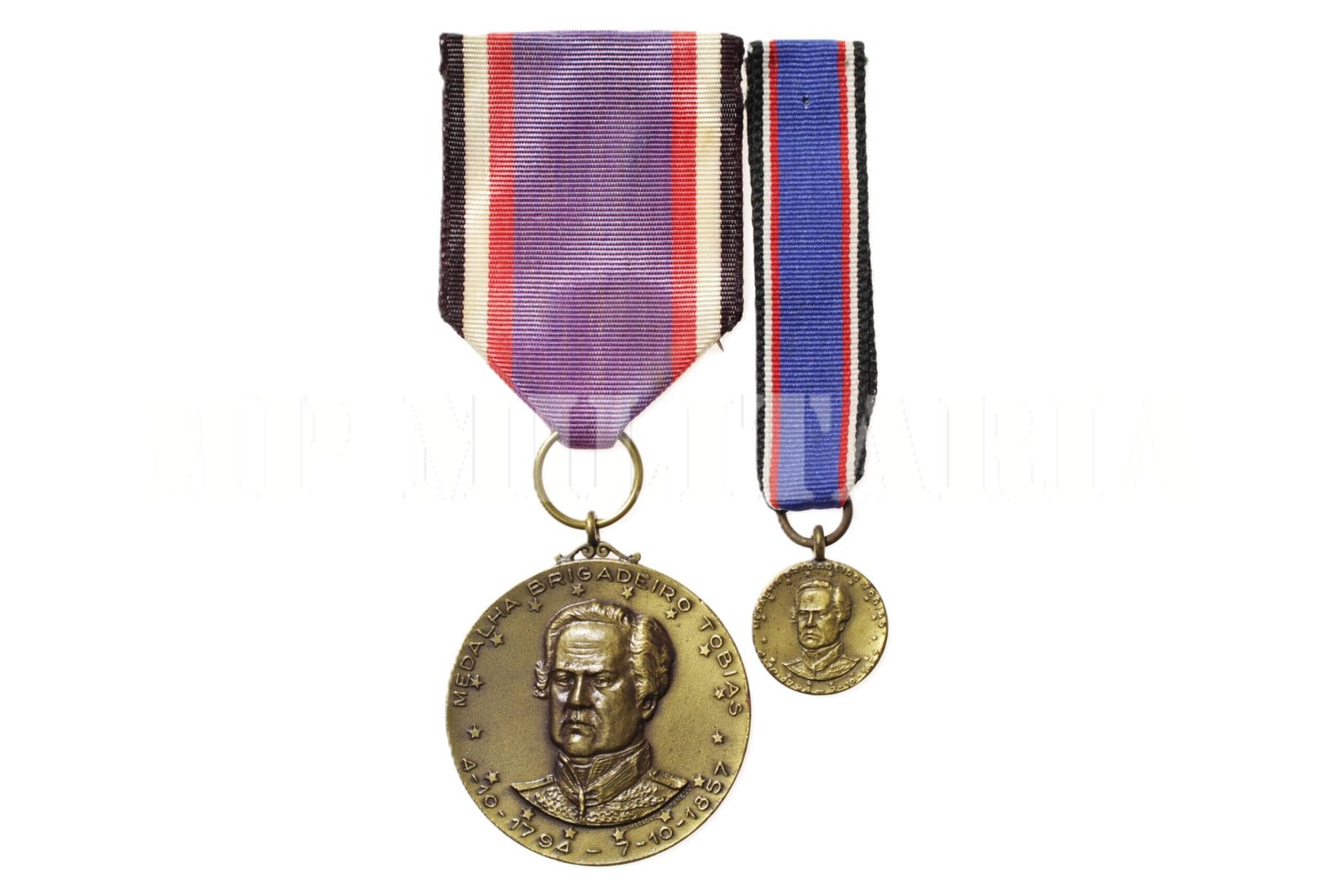 MEDALHA BRIGADEIRO TOBIAS • FORÇA PÚBLICA DE SÃO PAULO – 1º MODELO